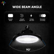 Load image into Gallery viewer, UFO LED High Bay Light 150/120/100 Watt Adjustable, 5700K, 150LM/W - 155LM/W, 120 - 277VAC, IP65, UL, DLC Listed, 1 - 10V Dim, For Warehouse Factory Workshops Gymnasium &amp; Supermarket Lighting - LEDMyPlace