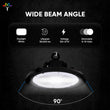 Load image into Gallery viewer, UFO LED High Bay Light 240W/220W/200W Wattage Adjustable, 4000K, 150 LM/W, DLC Premium 1 - 10V Dimmable, AC120 - 277V, Commercial LED Light for Barn Workshop Warehouse Gym Airport Lights - LEDMyPlace