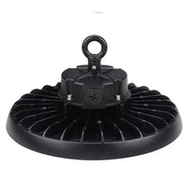 Load image into Gallery viewer, UFO LED High Bay Light 240W/220W/200W Wattage Adjustable, 4000K, 150 LM/W, DLC Premium 1 - 10V Dimmable, AC120 - 277V, Commercial LED Light for Barn Workshop Warehouse Gym Airport Lights - LEDMyPlace