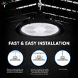 Load image into Gallery viewer, UFO LED High Bay Light, 240W/220W/200W Wattage Adjustable, 5700K 150 LM/W, Waterproof IP65, 1 - 10V Dimmable, AC277 - 480V High Voltage, UL, DLC Listed, For Factory, Workshop, Barn, Garage, Commercial Shop, Warehouse, Airport - LEDMyPlace
