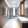 Load image into Gallery viewer, Ultra Silent Bathroom Exhaust Fan with Square Flat Panel Light 8W, 4000K 1000LM, 50 - 100 CFM, <0.3 - 0.7 Sones, Ceiling/Wall Mounted - LEDMyPlace