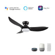 Load image into Gallery viewer, UPTON 45 inch 3 - Blade Flush Mount Smart Ceiling Fan with LED Light &amp; Remote - LEDMyPlace