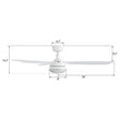 Load image into Gallery viewer, VARA 52 inch 3 - Blade Ceiling Fan with LED Light &amp; Remote - LEDMyPlace