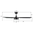 Load image into Gallery viewer, VARA 52 inch 3 - Blade Ceiling Fan with LED Light &amp; Remote - LEDMyPlace