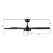 Load image into Gallery viewer, VARA 52 inch 5 - Blade Ceiling Fan with LED Light &amp; Remote - LEDMyPlace