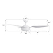 Load image into Gallery viewer, Vena 52 inch 3 - Blade Smart Ceiling Fan with LED Light &amp; Remote - LEDMyPlace