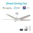Load image into Gallery viewer, Voyager 52'' Best Smart Ceiling Fan with Remote, Light Kit Included, Works with Google Assistant and Amazon Alexa - LEDMyPlace