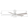 Load image into Gallery viewer, Wynston 52 inch 5 - Blade Flush Mount Ceiling Fan with Remote Control - White (No Light) - LEDMyPlace