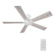Load image into Gallery viewer, Wynston 52 inch 5 - Blade Flush Mount Ceiling Fan with Remote Control - White (No Light) - LEDMyPlace