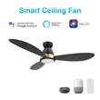 Load image into Gallery viewer, YORK 52 inch 3 - Blade Flush Mount Smart Ceiling Fan with LED Light &amp; Remote - LEDMyPlace