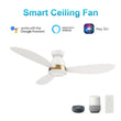 Load image into Gallery viewer, YORK 52 inch 3 - Blade Flush Mount Smart Ceiling Fan with LED Light &amp; Remote - LEDMyPlace