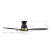 Load image into Gallery viewer, YORK 52 inch 3 - Blade Flush Mount Smart Ceiling Fan with LED Light &amp; Remote - LEDMyPlace