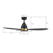 Load image into Gallery viewer, YORK 52 inch 3 - Blade Smart Ceiling Fan with LED Light &amp; Remote - LEDMyPlace
