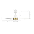 Load image into Gallery viewer, YORK 52 inch 3 - Blade Smart Ceiling Fan with LED Light &amp; Remote - LEDMyPlace