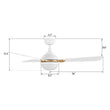 Load image into Gallery viewer, ZELDA 52 inch 3 - Blade Ceiling Fan with LED Light &amp; Remote - LEDMyPlace