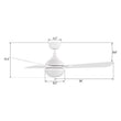 Load image into Gallery viewer, ZELDA 52 inch 3 - Blade Ceiling Fan with LED Light &amp; Remote - LEDMyPlace