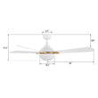 Load image into Gallery viewer, ZELDA 52 inch 4 - Blade Ceiling Fan with LED Light &amp; Remote - LEDMyPlace