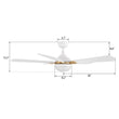 Load image into Gallery viewer, ZELDA 52 inch 5 - Blade Ceiling Fan with LED Light &amp; Remote - LEDMyPlace