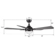 Load image into Gallery viewer, ZELDA 52 inch 5 - Blade Ceiling Fan with LED Light &amp; Remote - LEDMyPlace