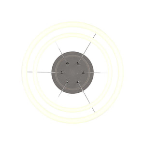 2-Ring, Modern LED Chandelier, 78W, 120V, 3000K, 3985LM, Dimmable