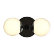Load image into Gallery viewer, 2-Lights, Globe Pendant Chandelier, 17W, 3000K, Matte Black Body Finish, Dimmable