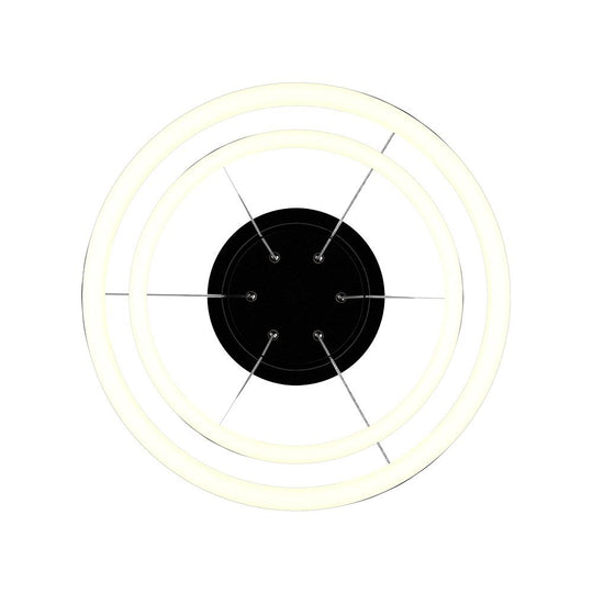 2-Ring, Modern LED Chandelier, 78W, 120V, 3000K, 3985LM, Dimmable