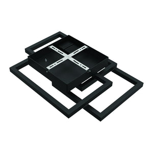 74W Geometric Modern Flushmount, Surface Mounting, 3-Lights, 3000K, 5000lm, Matte Black Body Finish, Dimmable