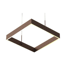 Load image into Gallery viewer, 1-Light, Square Chandelier Lighting in Brushed Brown Body Finish, 70W, 3000K(warm white), 5200LM, Dimmable, 3 Years Warranty