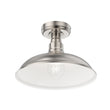Load image into Gallery viewer, Industrial Style Brushed Nickel Semi Flush Mount Ceiling Light, E26 Base, UL Listed, 3 Years Warranty