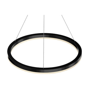 LED Ring Chandelier, 1-Ring, 38W, 3000K, 1512LM, Dimmable, Diameter 23.6''×71''