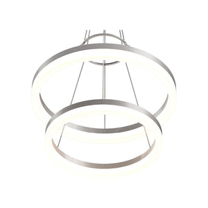 2-Ring, Modern LED Chandelier, 78W, 120V, 3000K, 3985LM, Dimmable