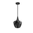 Load image into Gallery viewer, Matte Black Pendant Light Fixture, Gourd style, E26 Base, Steel Body, UL Listed