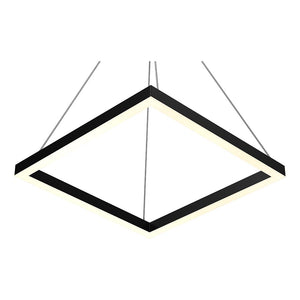 Modern 1-Square Chandelier Lighting, 40W, 3000K,1917LM, Dimmable, Dimension : 19.7'L'×19.7'W'×55''H