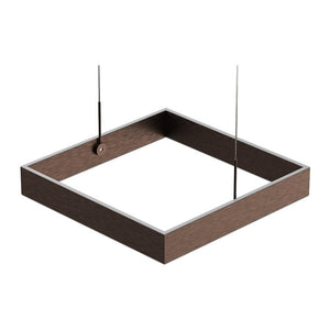 1-Light, Square Chandelier Lighting in Brushed Brown Body Finish, 70W, 3000K(warm white), 5200LM, Dimmable, 3 Years Warranty