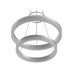 2-Ring, Modern LED Chandelier, 78W, 120V, 3000K, 3985LM, Dimmable