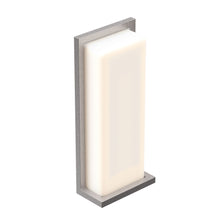 Load image into Gallery viewer, 20W Modern LED Outdoor Wall Sconce Light 5000K 600LM White Acrylic Shade, 120-277V Non-Dimmable, ETL Listed, Wet Location, Painted Silver Finish