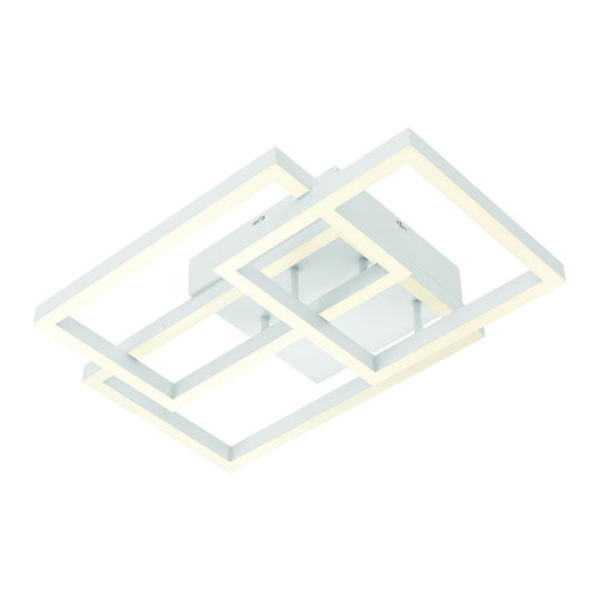 3-Lights - Geometric Modern Flush Mount Lights / Ceiling Lights - Surface Mounting - 67W - 3000K(Warm White) - 4032LM -  Painted Sand white Body Finish for Living Room Show Room Office Room - Dimmable
