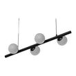 Load image into Gallery viewer, Matte Black, 4-Lights, LED Linear Chandeliers,  40W, 3000K, Pendant Mounting, Dimmable