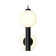 Load image into Gallery viewer, 2-Lights, Globe Pendant Chandelier, 17W, 3000K, Matte Black Body Finish, Dimmable