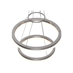 2-Ring, Modern LED Chandelier, 78W, 120V, 3000K, 3985LM, Dimmable