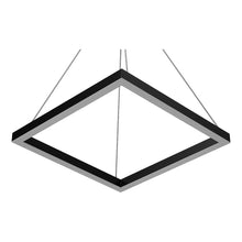 Load image into Gallery viewer, Modern 1-Square Chandelier Lighting, 40W, 3000K,1917LM, Dimmable, Dimension : 19.7&#39;L&#39;×19.7&#39;W&#39;×55&#39;&#39;H