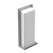 Load image into Gallery viewer, 20W Modern LED Outdoor Wall Sconce Light 5000K 600LM White Acrylic Shade, 120-277V Non-Dimmable, ETL Listed, Wet Location, Painted Silver Finish