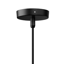 Load image into Gallery viewer, Matte Black Pendant Light Fixture, Trumpet-Shaped, E26 Base, Steel Body, UL Listed