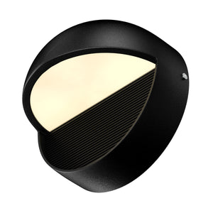 12W, Decorative Outdoor Bulkhead Light, Dimmable, ETL Listed, Frosted Glass Shade, Wet Location, 3000K/5000K, Black