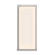 Load image into Gallery viewer, 20W Modern LED Outdoor Wall Sconce Light 5000K 600LM White Acrylic Shade, 120-277V Non-Dimmable, ETL Listed, Wet Location, Painted Silver Finish