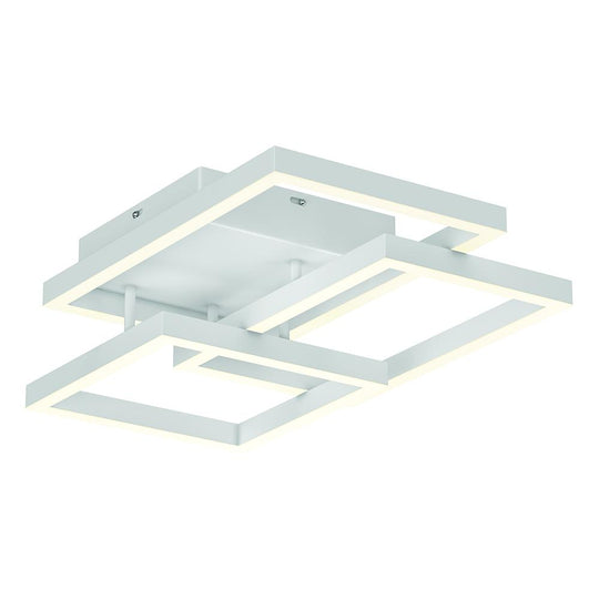 3-Lights - Geometric Modern Flush Mount Lights / Ceiling Lights - Surface Mounting - 67W - 3000K(Warm White) - 4032LM -  Painted Sand white Body Finish for Living Room Show Room Office Room - Dimmable