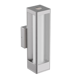 12W Modern LED Outdoor Wall Light Fixture, Silver FInish, Dimmable, ETL Listed - Wet Location