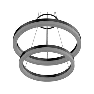 2-Ring, Modern LED Chandelier, 78W, 120V, 3000K, 3985LM, Dimmable