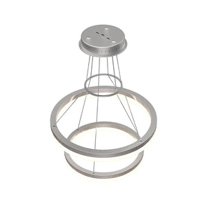 2-Ring, Modern LED Chandelier, 78W, 120V, 3000K, 3985LM, Dimmable