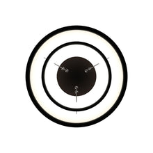 Load image into Gallery viewer, 2-Ring LED Chandelier, 61W, 3000K-6500K, 2241LM, Dimmable, Matte black Body Finish, Diameter 34.9&#39;&#39;×0.4&#39;&#39;×71&#39;&#39;